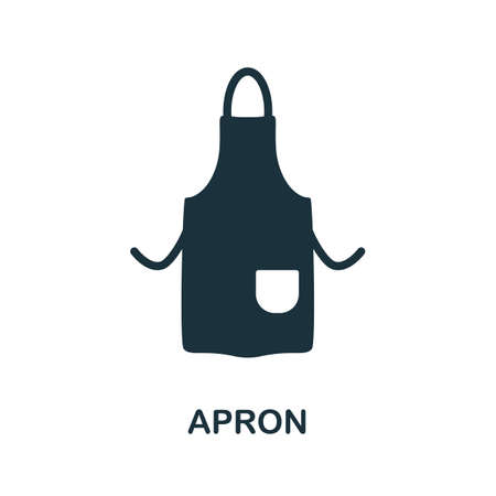 Apron icon. Monochrome simple Apron icon for templates, web design and infographicsのイラスト素材