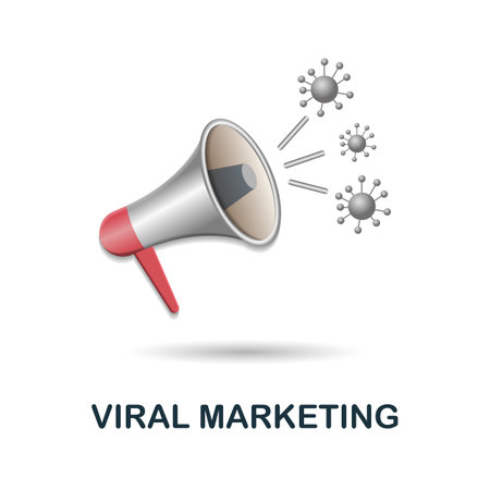 Viral Marketing icon. 3d illustration from affiliate marketing collection. Creative Viral Marketing 3d icon for web design, templates, infographics and moreのイラスト素材