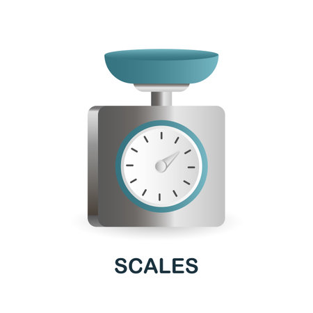 Scales icon. 3d illustration from measuring collection. Creative Scales 3d icon for web design, templates, infographics and moreのイラスト素材