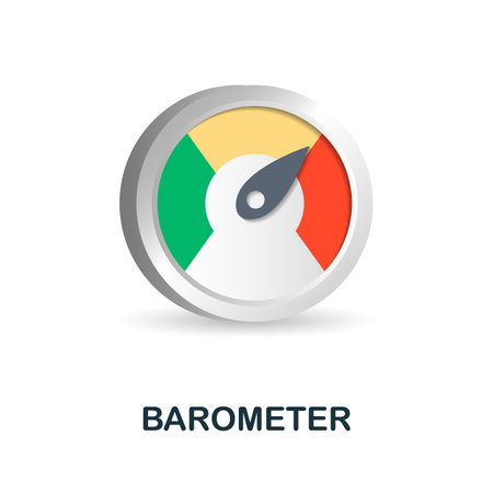 Barometer icon. 3d illustration from measuring collection. Creative Barometer 3d icon for web design, templates, infographics and moreのイラスト素材