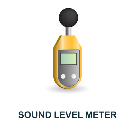 Sound Level Meter icon. 3d illustration from measuring collection. Creative Sound Level Meter 3d icon for web design, templates, infographics and moreのイラスト素材