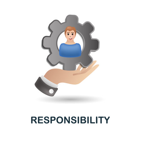 Responsibility icon. 3d illustration from company value collection. Creative Responsibility 3d icon for web design, templates, infographics and moreのイラスト素材