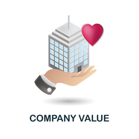 Company Value icon. 3d illustration from company value collection. Creative Company Value 3d icon for web design, templates, infographics and moreのイラスト素材