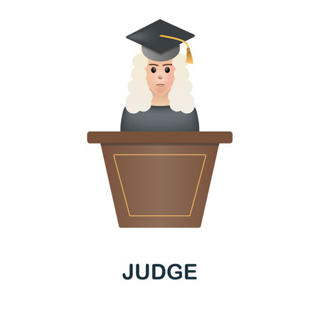 Judge icon. 3d illustration from crime collection. Creative Judge 3d icon for web design, templates, infographics and moreのイラスト素材