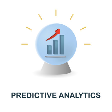 Predictive Analytics icon. 3d illustration from customer relationship collection. Creative Predictive Analytics 3d icon for web design, templates, infographics and moreのイラスト素材