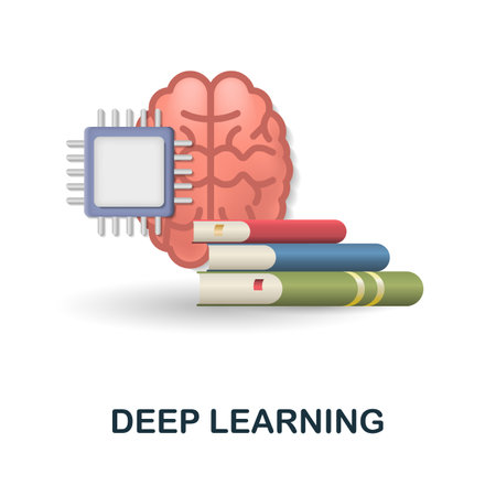 Deep Learning icon. 3d illustration from data science collection. Creative Deep Learning 3d icon for web design, templates, infographics and moreのイラスト素材