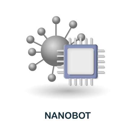 Nanobot icon. 3d illustration from future technology collection. Creative Nanobot 3d icon for web design, templates, infographics and moreのイラスト素材