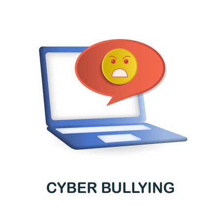Cyber Bullying icon. 3d illustration from harassment collection. Creative Cyber Bullying 3d icon for web design, templates, infographics and moreのイラスト素材