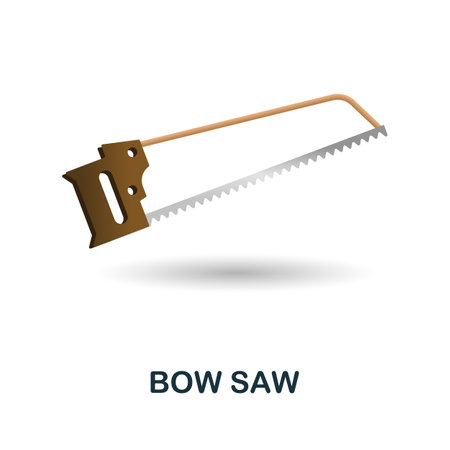 Bow Saw icon. 3d illustration from outdoor recreation collection. Creative Bow Saw 3d icon for web design, templates, infographics and moreのイラスト素材