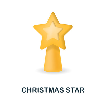 Christmas Star icon. 3d illustration from christmas collection. Creative Christmas Star 3d icon for web design, templates, infographics and moreのイラスト素材