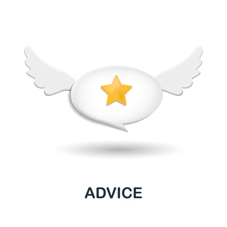 Advice icon. 3d illustration from customer support collection. Creative Advice 3d icon for web design, templates, infographics and moreのイラスト素材