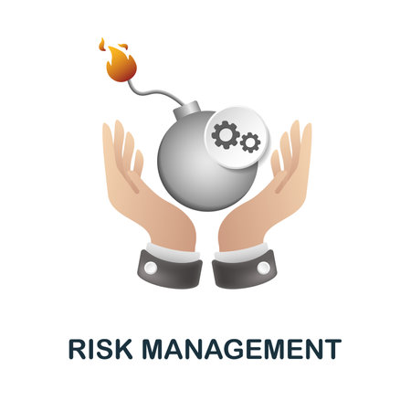 Risk Management icon. 3d illustration from esg collection. Creative Risk Management 3d icon for web design, templates, infographics and moreのイラスト素材