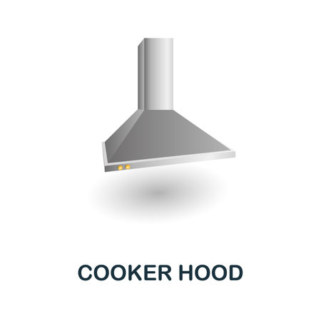 Cooker Hood icon. 3d illustration from kitchen supplies collection. Creative Cooker Hood 3d icon for web design, templates, infographics and moreのイラスト素材