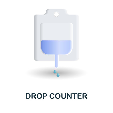 Drop Counter icon. 3d illustration from medicine collection. Creative Drop Counter 3d icon for web design, templates, infographics and moreのイラスト素材