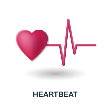 Heartbeat icon. 3d illustration from medicine collection. Creative Heartbeat 3d icon for web design, templates, infographics and moreのイラスト素材