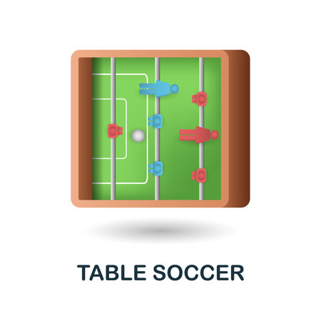 Table Soccer icon. 3d illustration from table games collection. Creative Table Soccer 3d icon for web design, templates, infographics and moreのイラスト素材