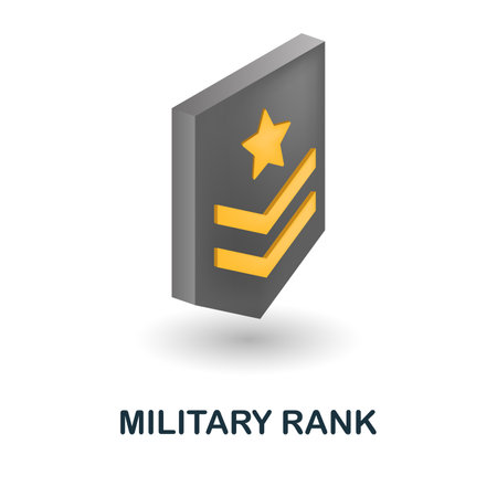 Military Rank icon. 3d illustration from war collection. Creative Military Rank 3d icon for web design, templates, infographics and moreのイラスト素材