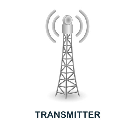 Transmitter icon. 3d illustration from war collection. Creative Transmitter 3d icon for web design, templates, infographics and moreのイラスト素材