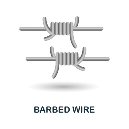 Barbed Wire icon. 3d illustration from war collection. Creative Barbed Wire 3d icon for web design, templates, infographics and moreのイラスト素材