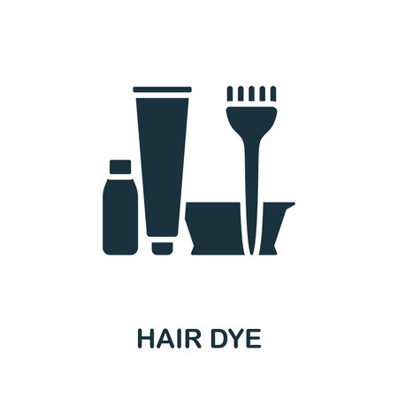 Hair Dye icon. Monochrome simple Barber Shop icon for templates, web design and infographicsのイラスト素材