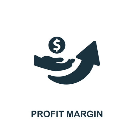Profit Margin icon. Monochrome simple Company Structure icon for templates, web design and infographicsのイラスト素材