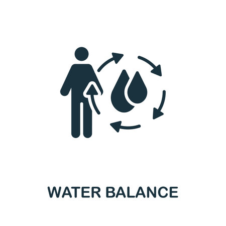 Water Balance icon. Monochrome simple Detox Diet icon for templates, web design and infographicsのイラスト素材