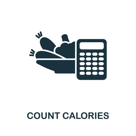 Count Calories icon. Monochrome simple Detox Diet icon for templates, web design and infographicsのイラスト素材
