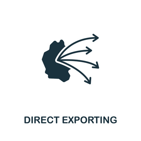 Direct Exporting icon. Monochrome simple Global Business icon for templates, web design and infographicsのイラスト素材