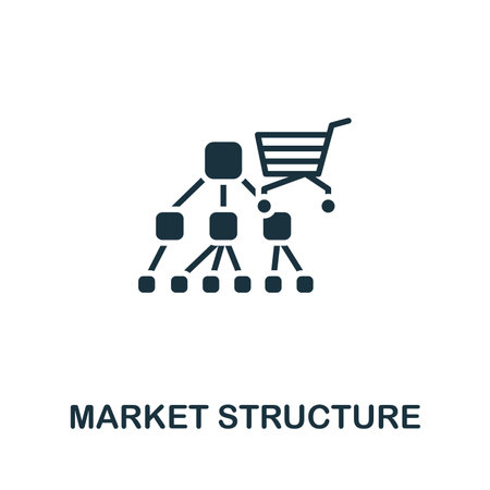 Market Structure icon. Monochrome simple Global Business icon for templates, web design and infographicsのイラスト素材