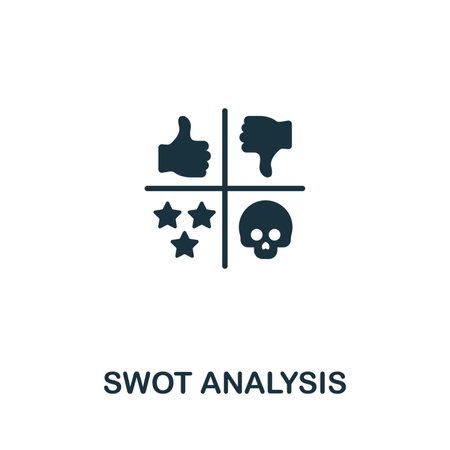 Swot Analysis icon. Monochrome simple Global Business icon for templates, web design and infographicsのイラスト素材