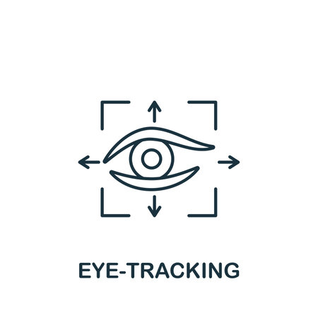 Eye-Tracking icon. Monochrome simple Neuromarketing icon for templates, web design and infographicsのイラスト素材