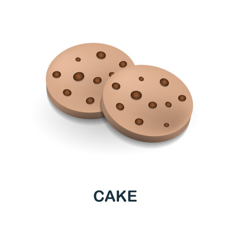Cake icon. 3d illustration from fast food collection. Creative Cake 3d icon for web design,...