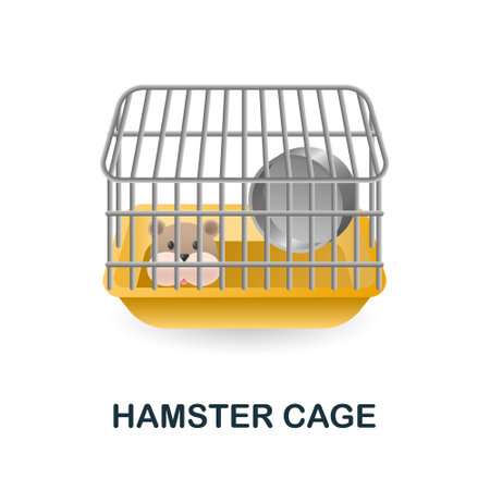 Hamster Cage icon. 3d illustration from home pets collection. Creative Hamster Cage 3d icon for web design, templates, infographics and moreのイラスト素材