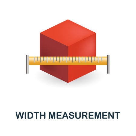 Width Measurement icon. 3d illustration from measurement collection. Creative Width Measurement 3d icon for web design, templates, infographics and moreのイラスト素材
