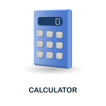 Calculator icon. 3d illustration from measurement collection. Creative Calculator 3d icon for web design, templates, infographics and moreのイラスト素材
