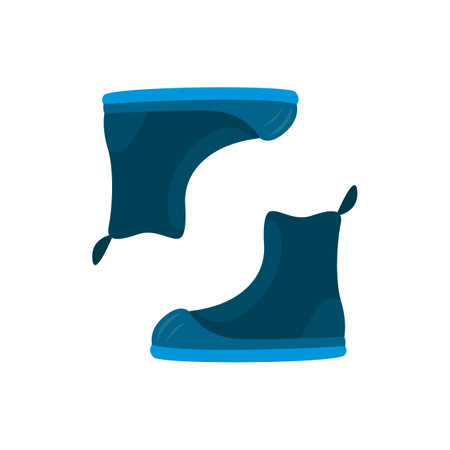 Boots illustration in color cartoon style. Editable vector graphic design.のイラスト素材
