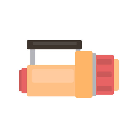 Diving flashlight illustration in color cartoon style. Editable vector graphic design.のイラスト素材