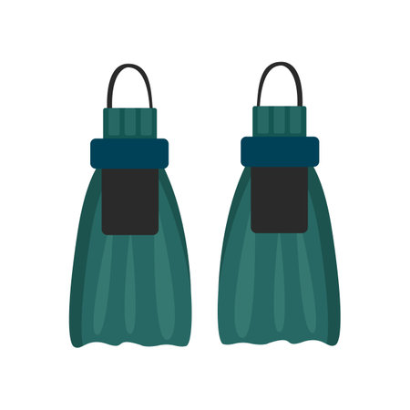 Flippers illustration in color cartoon style. Editable vector graphic design.のイラスト素材