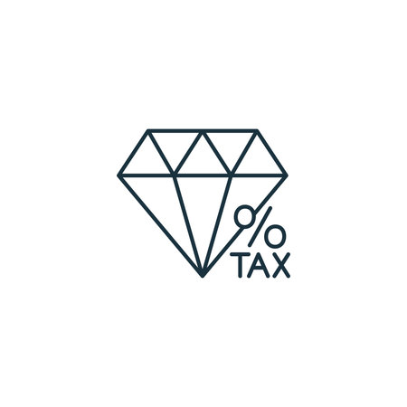 Luxury tax icon. Monochrome simple sign from common tax collection. Luxury tax icon for logo, templates, web design and infographics.のイラスト素材