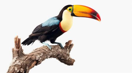 Exotic toucan photo realistic illustration - Generative AI.の素材