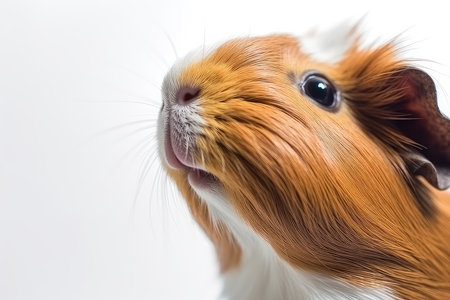 Guinea pig photo realistic illustration - Generative AI.の素材