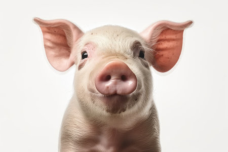 Pig photo realistic illustration - Generative AI.の素材