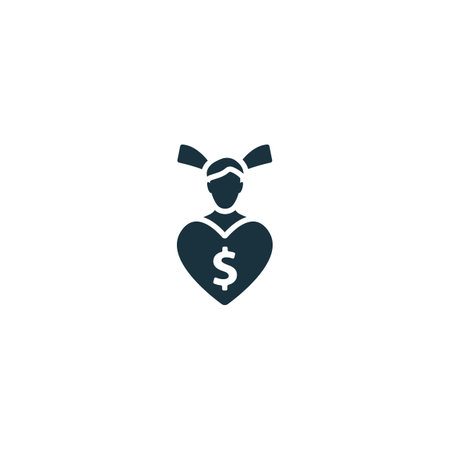 Childrens charity icon. Monochrome simple sign from charity and non-profit collection. Childrens charity icon for logo, templates, web design and infographics.のイラスト素材