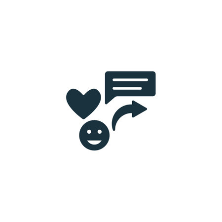 Social media engagement icon. Monochrome simple sign from charity and non-profit collection. Social media engagement icon for logo, templates, web design and infographics.のイラスト素材