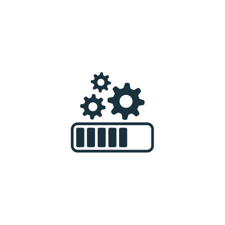 Progress icon. Monochrome simple sign from productivity collection. Progress icon for logo,...