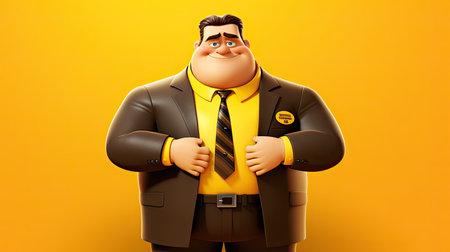 Professional prowess cartoon illustration - Generative AI.の素材