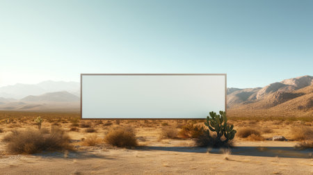 A minimalist outdoor advertising photo realistic illustration - Generative AI.の素材