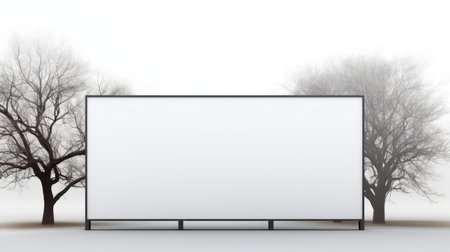 A minimalist outdoor advertising banner photo realistic illustration - Generative AI.の素材