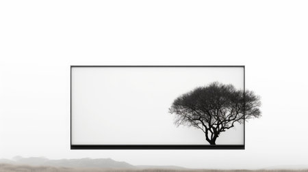 A minimalist outdoor advertising banner photo realistic illustration - Generative AI.の素材