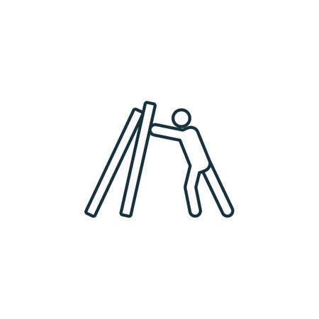 Resilience outline icon. Monochrome simple sign from mental health collection. Resilience icon for logo, templates, web design and infographics.のイラスト素材